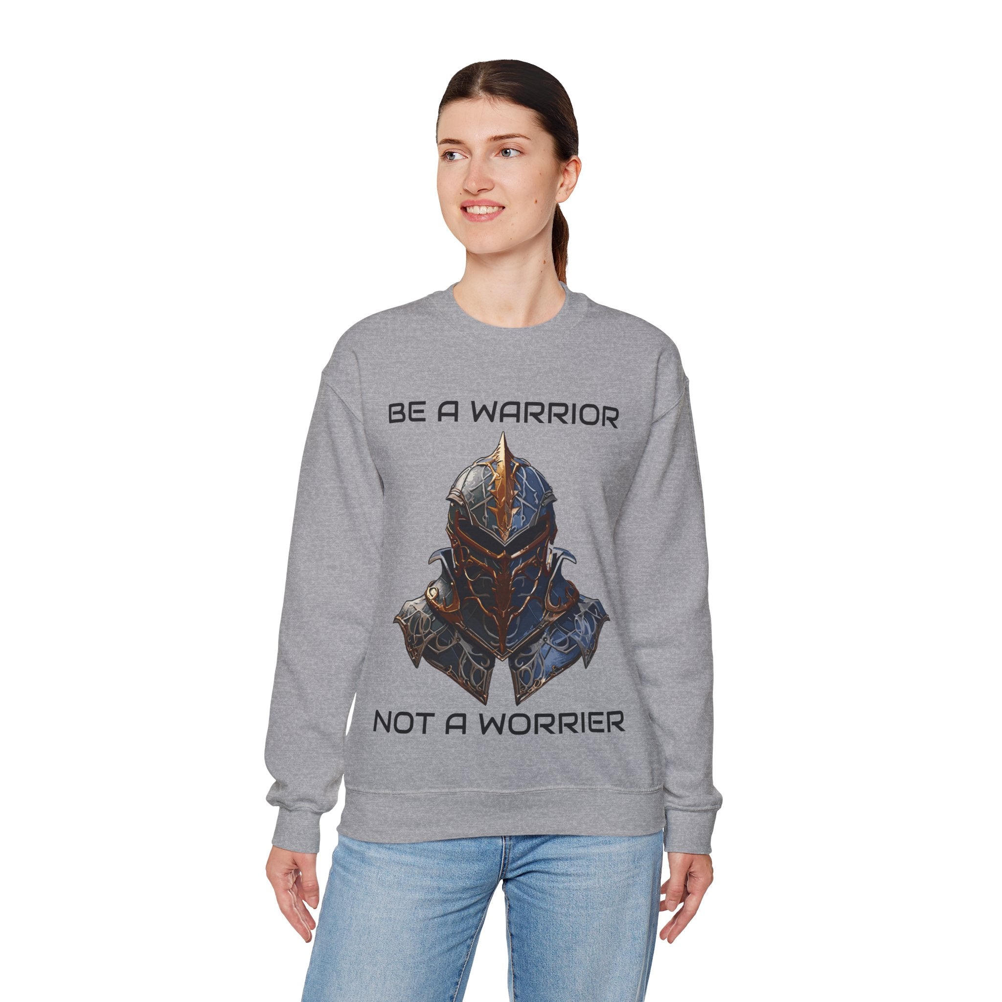 Be a Warrior Not a Worrier Crewneck Sweatshirt