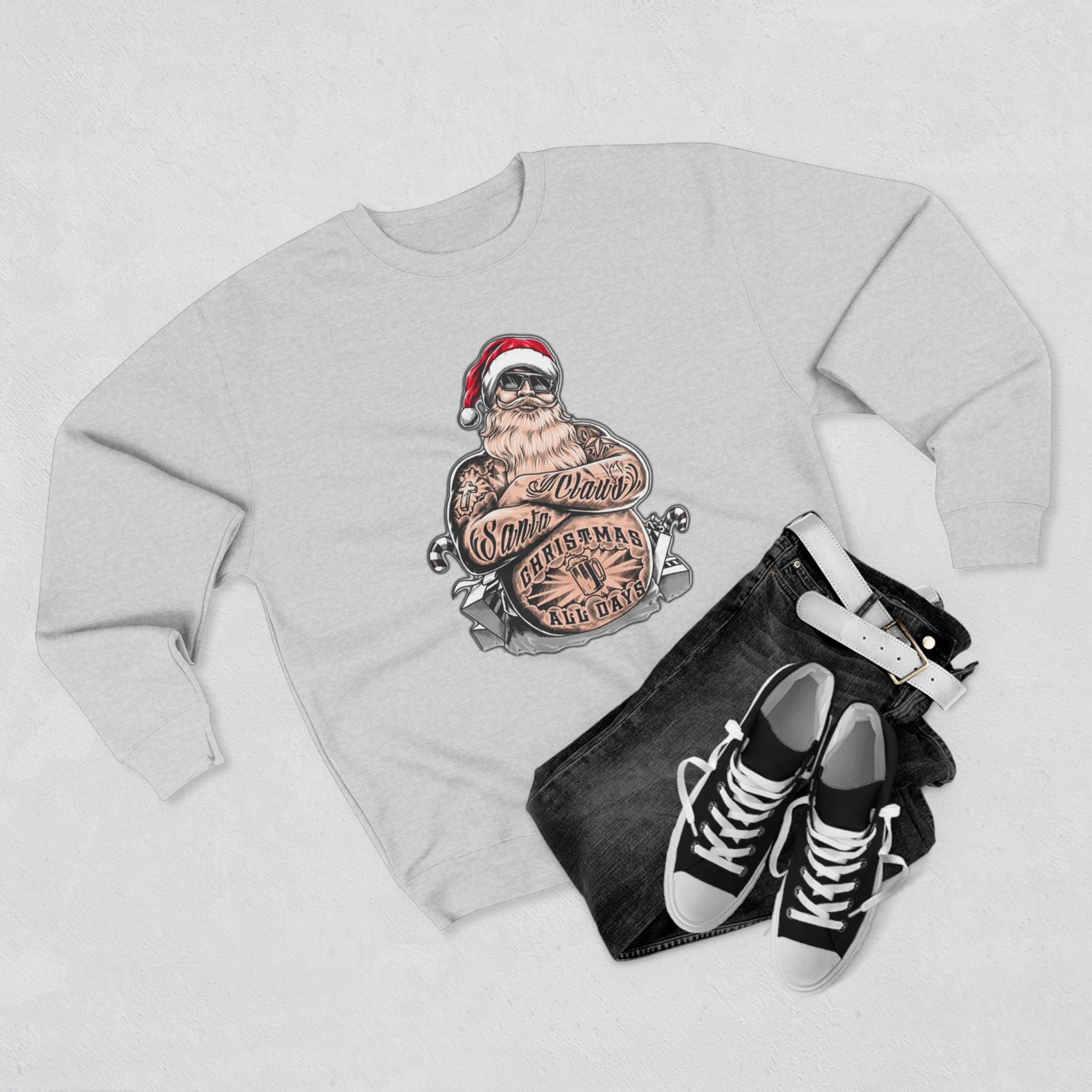 Christmas Jumper, Claus, Skateboard, Gift, Festive Season