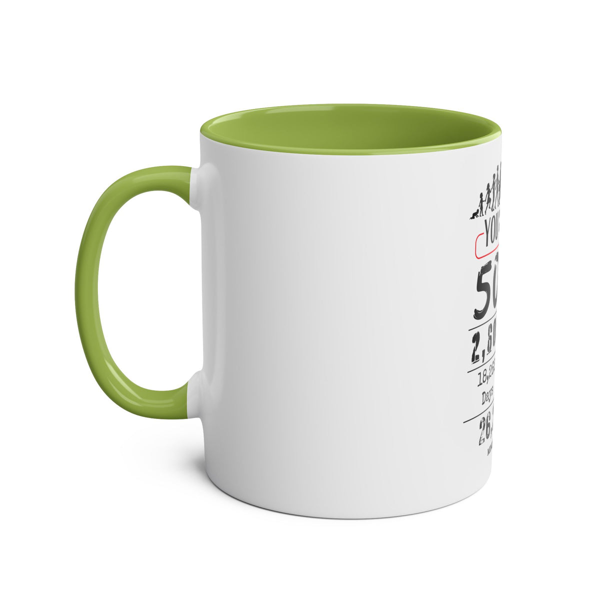 50th Birthday Two-Tone Coffee Mug, 11oz - Conscience Garment