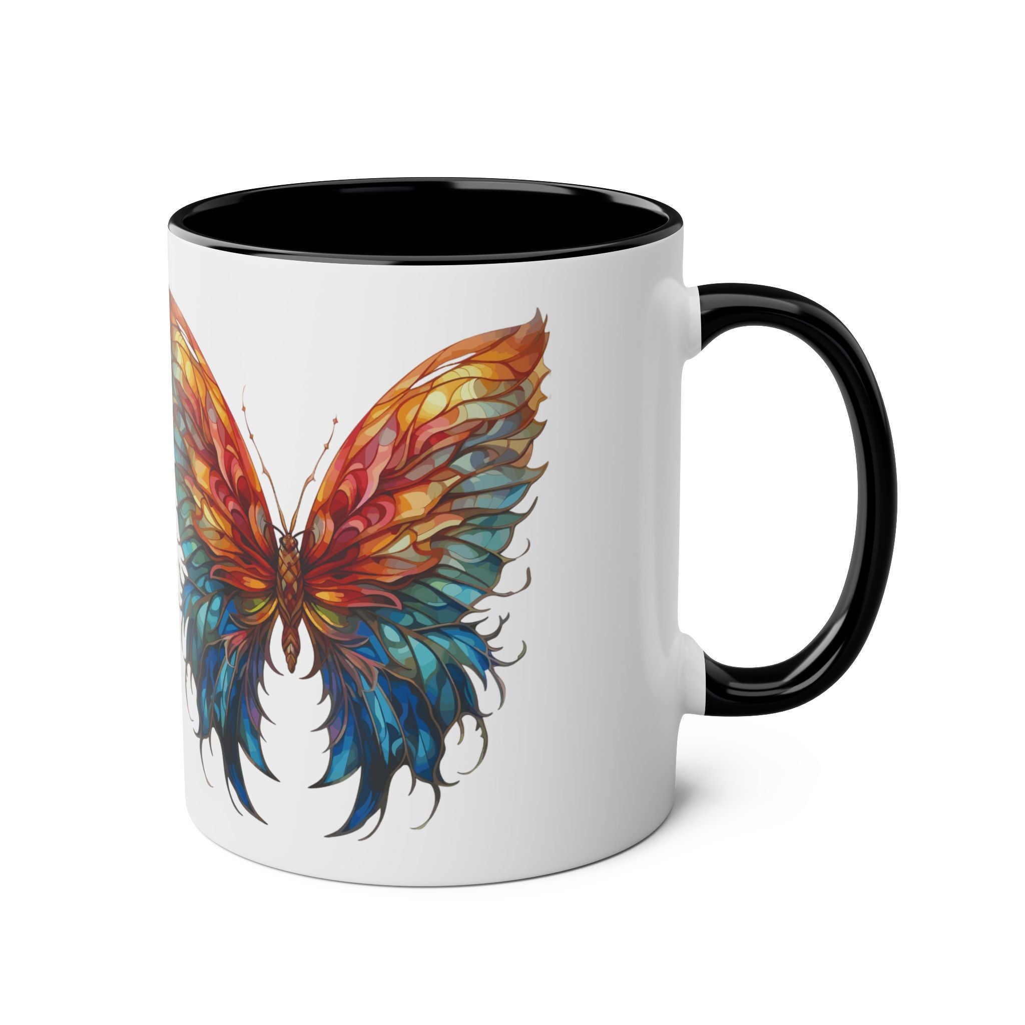 Butterfly Two-Tone Coffee Mug, Birthday Gift, 7 Colors