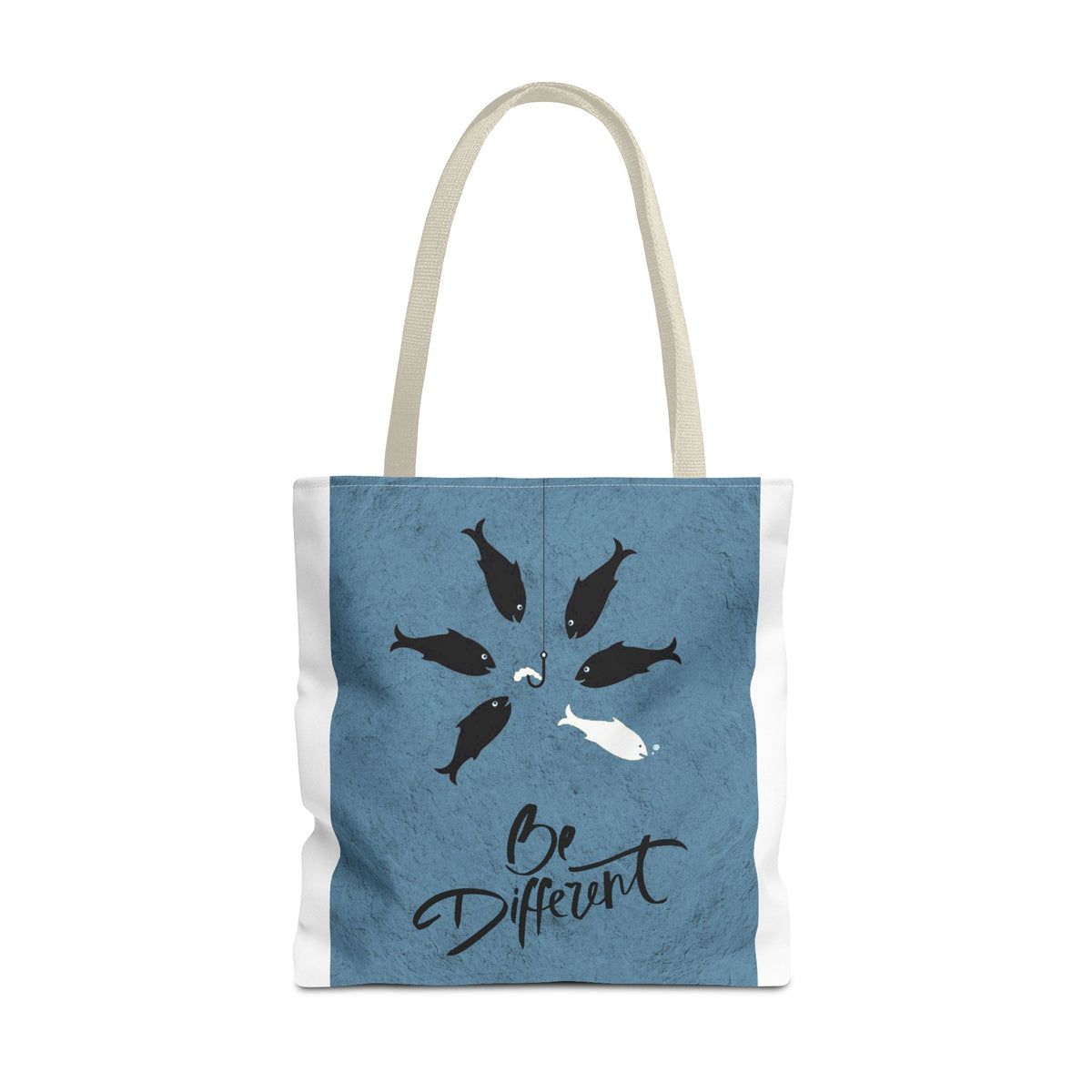 Be Different Whale Tote Bag — Inspirational Ocean Animal Canvas Tote