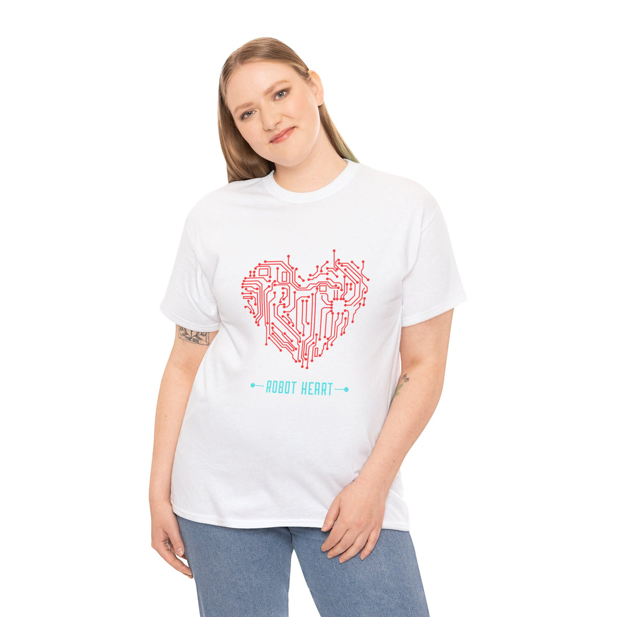 Tech Heart T-Shirt — 'Robot Heart' Circuit Board Graphic - Conscience Garment