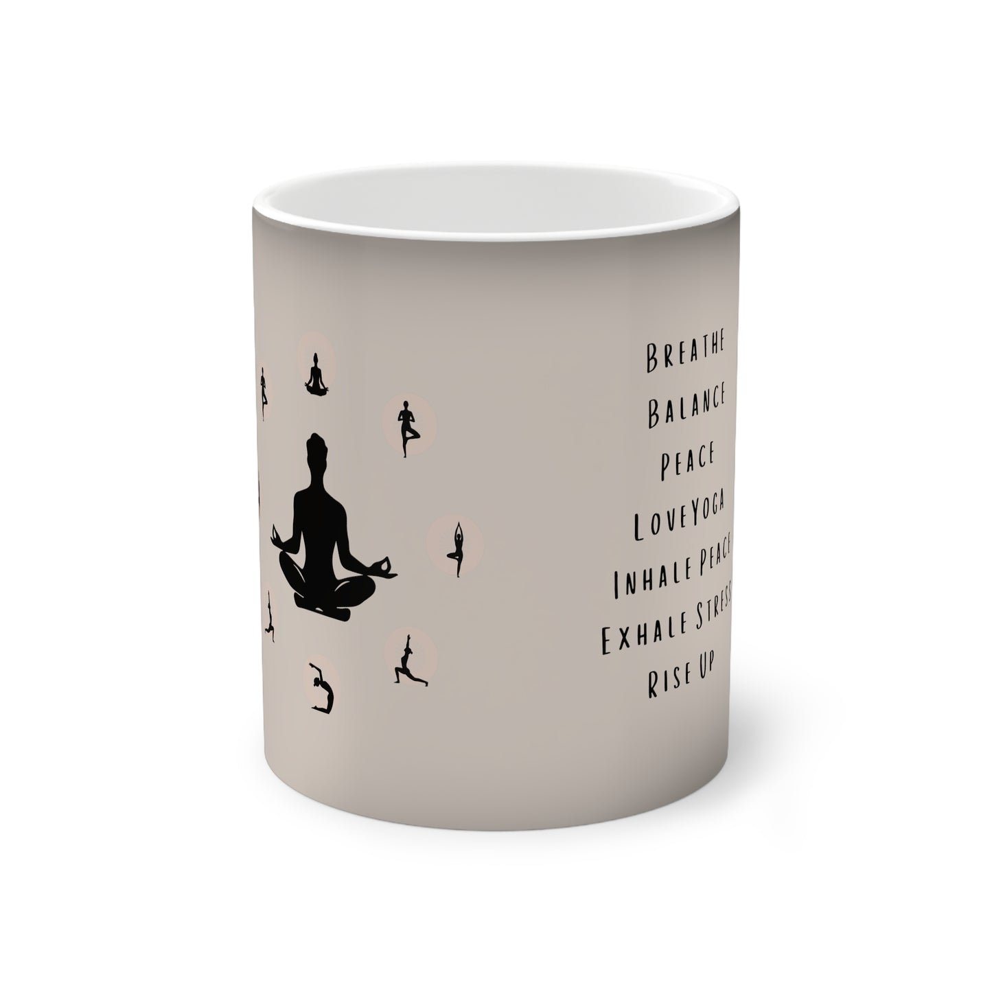Color-Changing Mug — Yoga Meditation Quotes (11oz)
