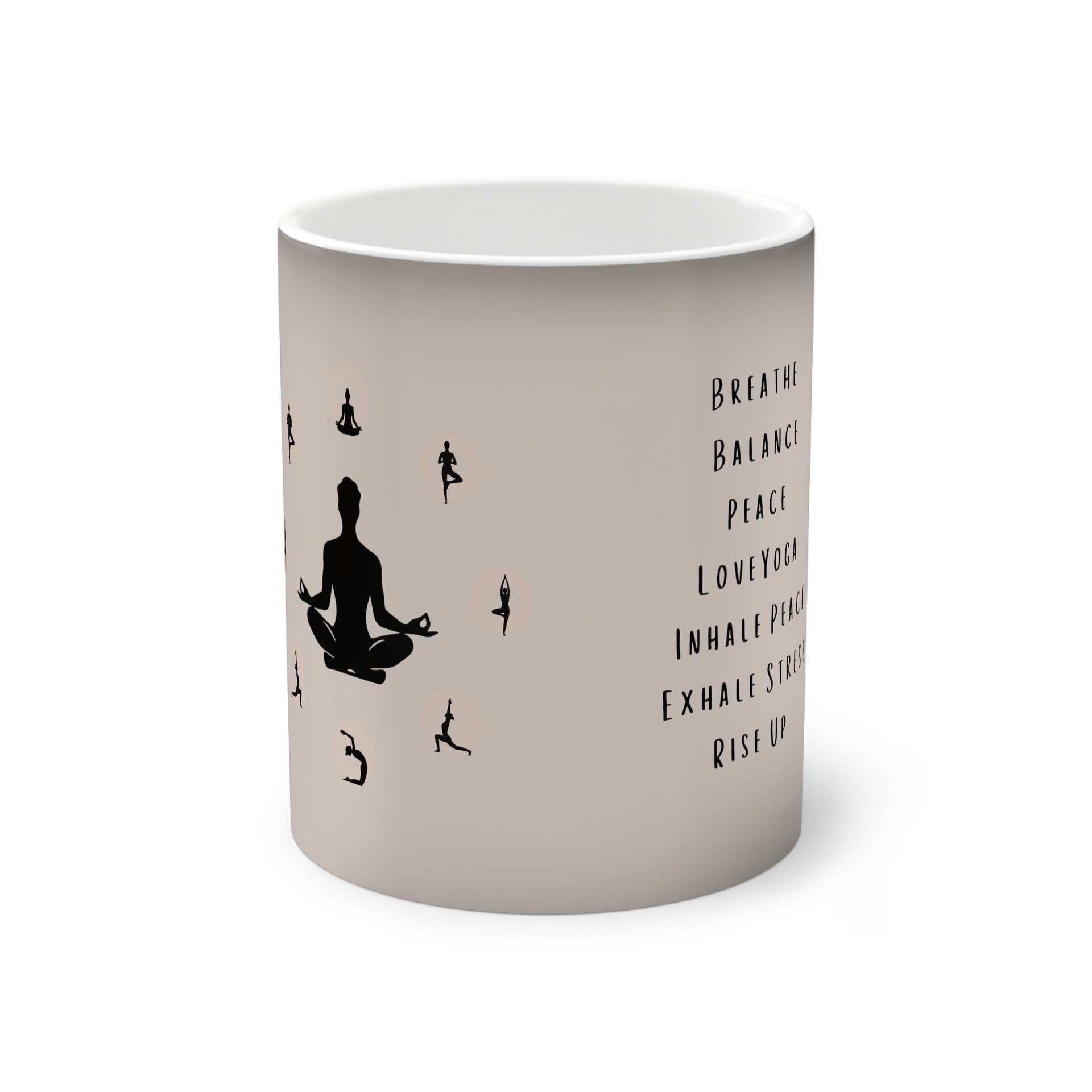 Color-Changing Mug — Yoga Meditation Quotes (11oz)