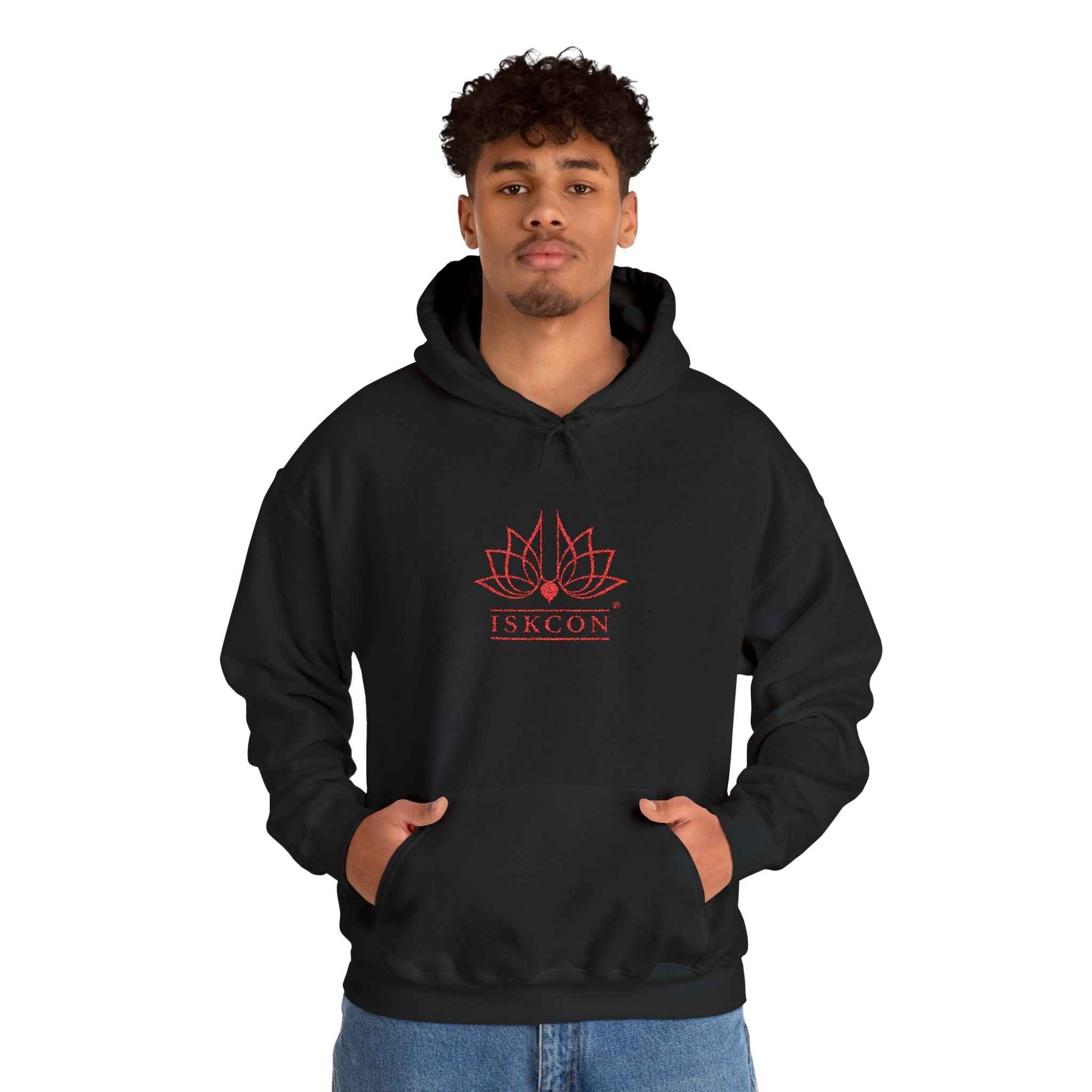ISKCON Lotus Hoodie — Minimal Spiritual Yoga Sweatshirt