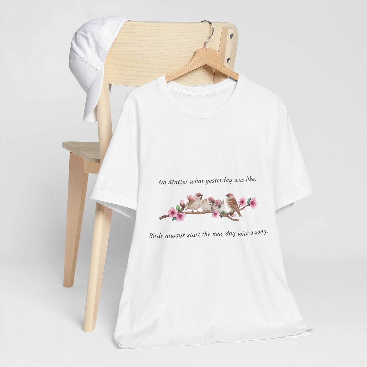 New Day, Inspirational Bird Quote Tee - Unisex Jersey Short Sleeve Shirt - Conscience Garment