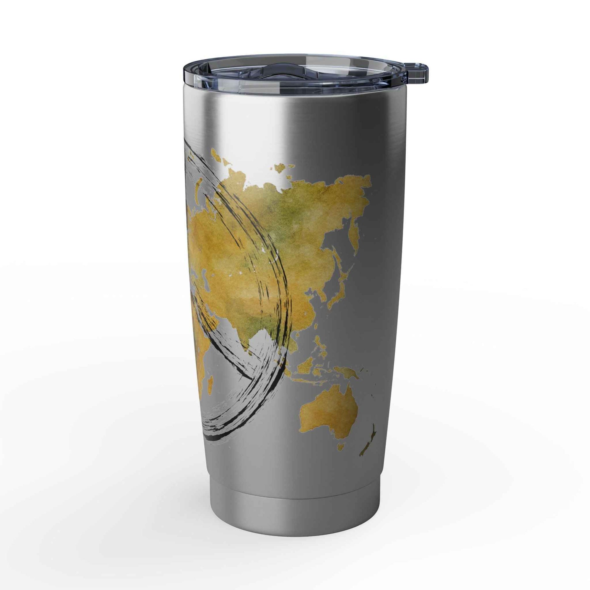 Travel Map 20oz Tumbler — 'Vagabond' World Peace Insulated Travel Mug