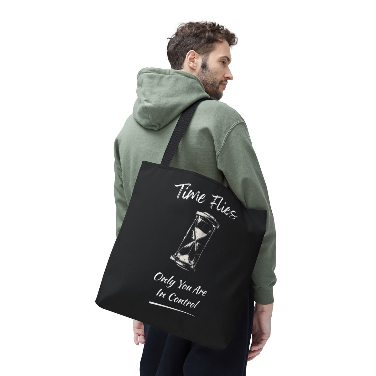 Time Flies Motivational Tote Bag