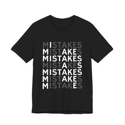 'Mistakes' Typography Black Tee