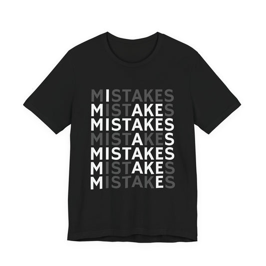'Mistakes' Typography Black Tee