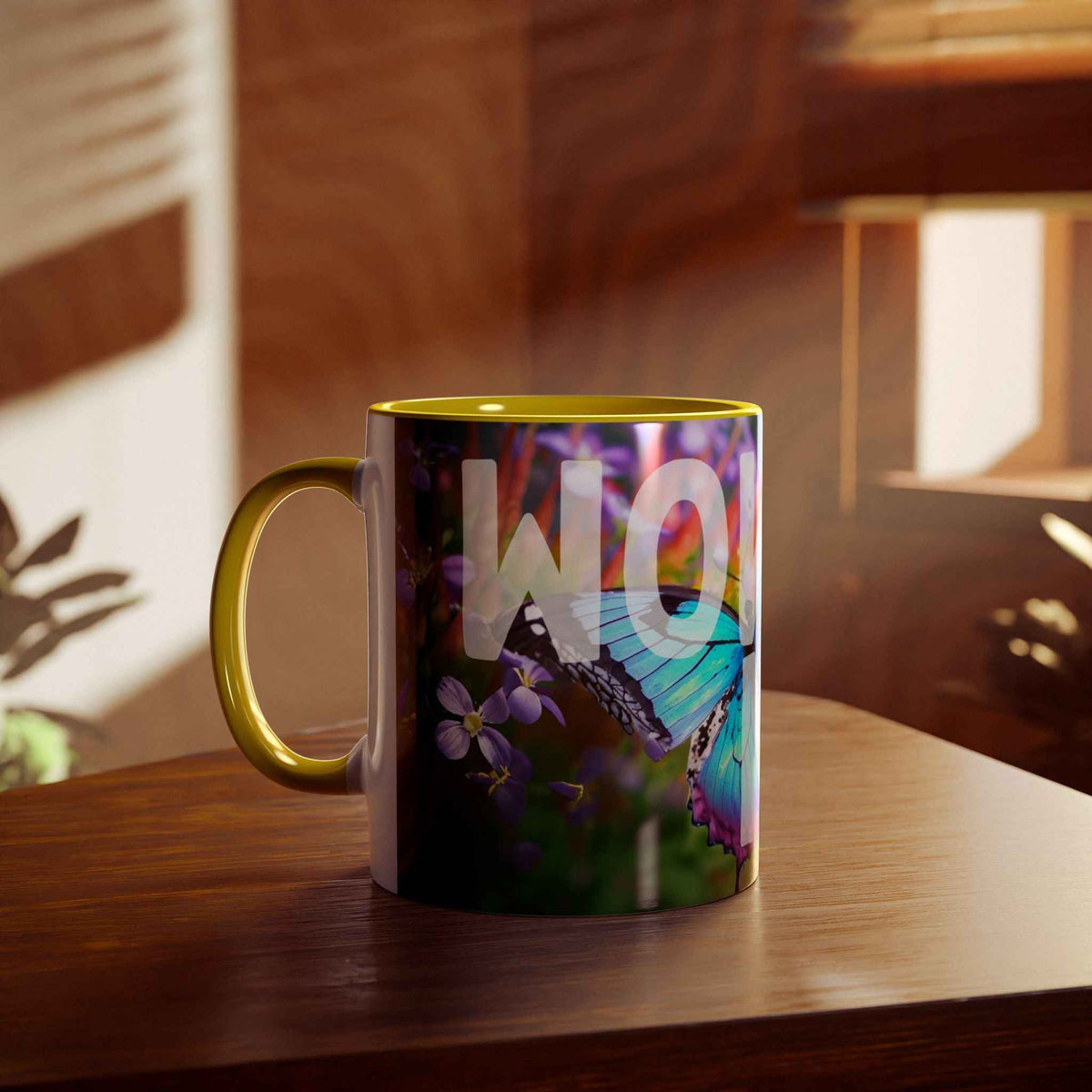 Wow Mom Coffee Mug, Two-Tone, 11oz