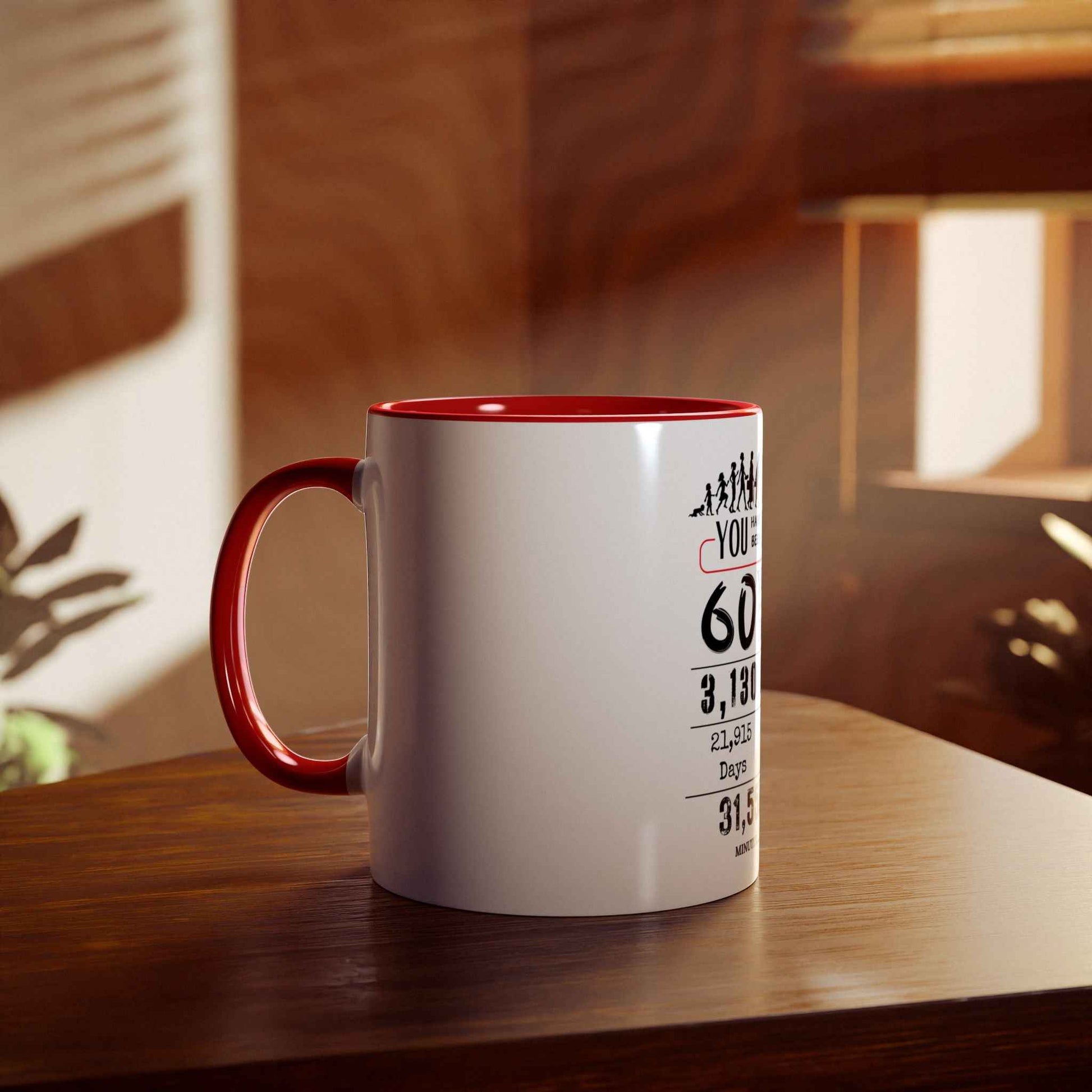 60th Birthday Two-Tone Coffee Mug, 11oz