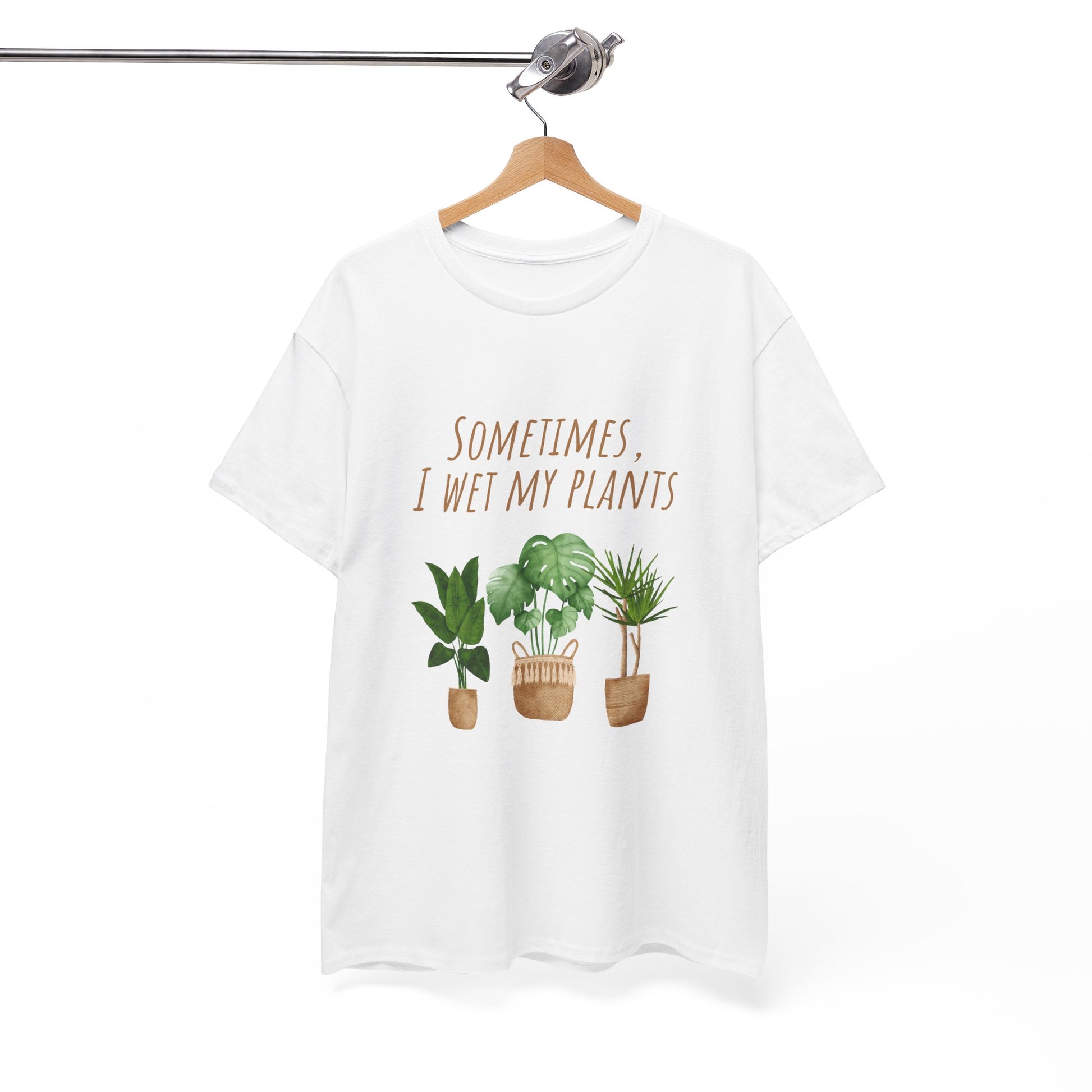 Plant Lover's Tee, Sometimes I Wet My Plants Shirt, Unisex Cotton Tee, Gardener Gift, Eco-Friendly Apparel - Conscience Garment
