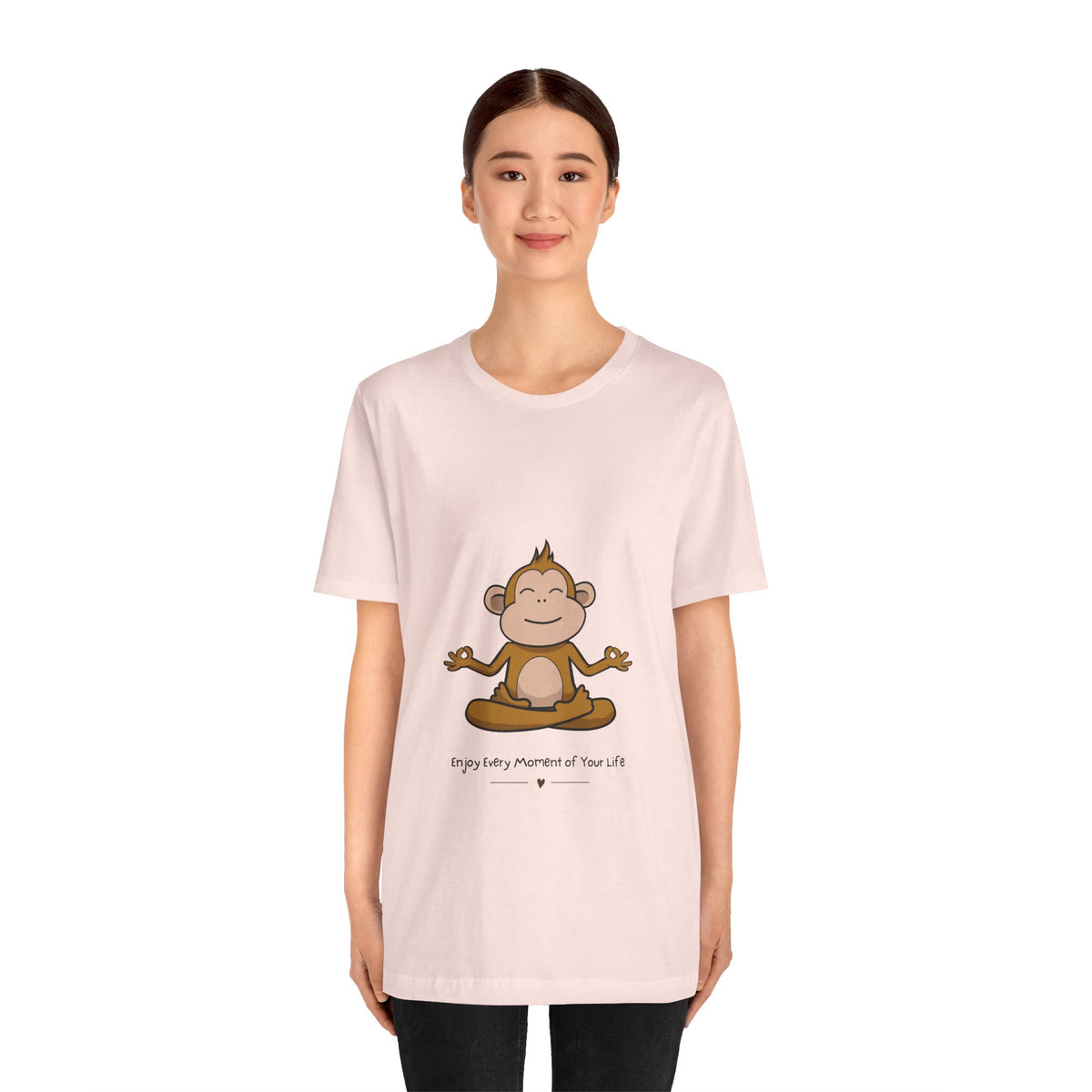 Yoga Monkey Tee - Enjoy Every Moment - Conscience Garment