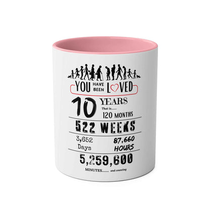 10th Birthday Two-Tone Coffee Mug, 11oz