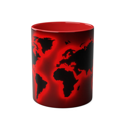 World Map Two-Tone Coffee Mug , 11oz - Conscience Garment