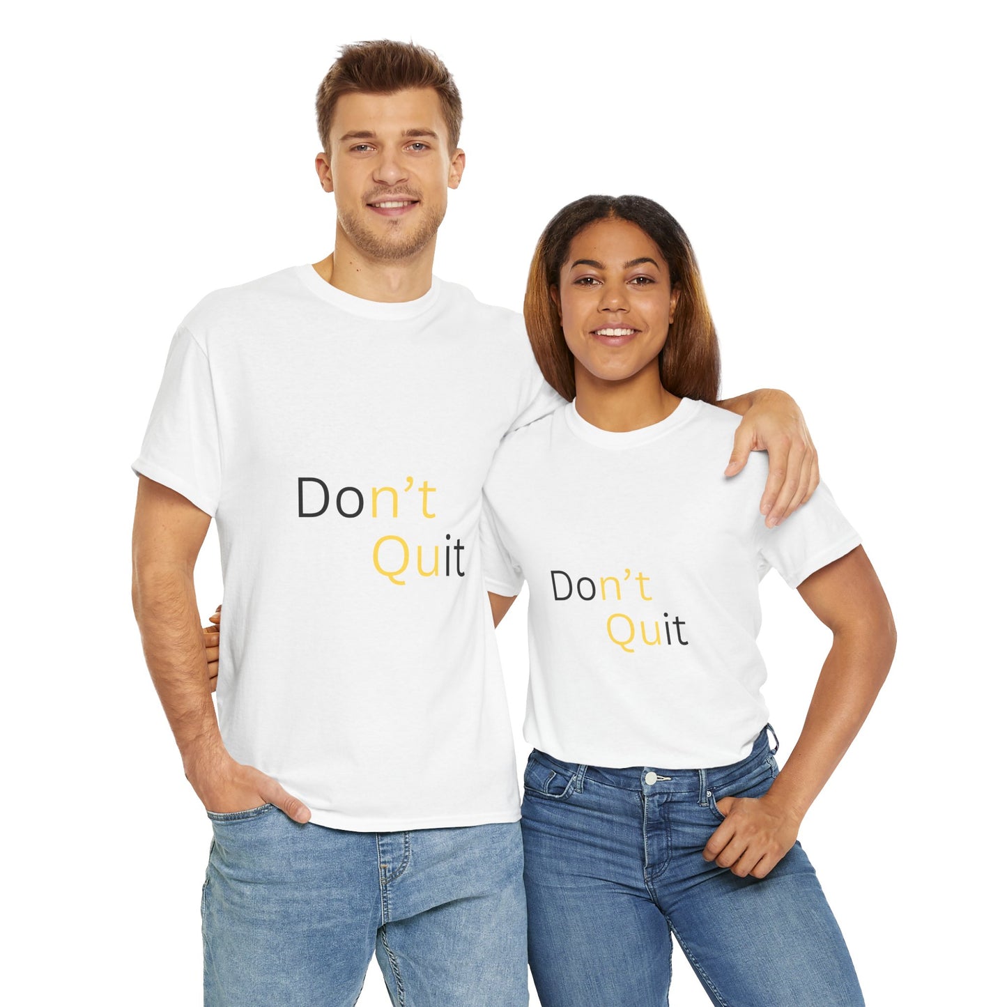 Motivational Unisex Tee, Don't Quit Inspirational Shirt, Fitness Gift, Encouragement Tee, Casual Wear, Unisex Cotton Top - Conscience Garment