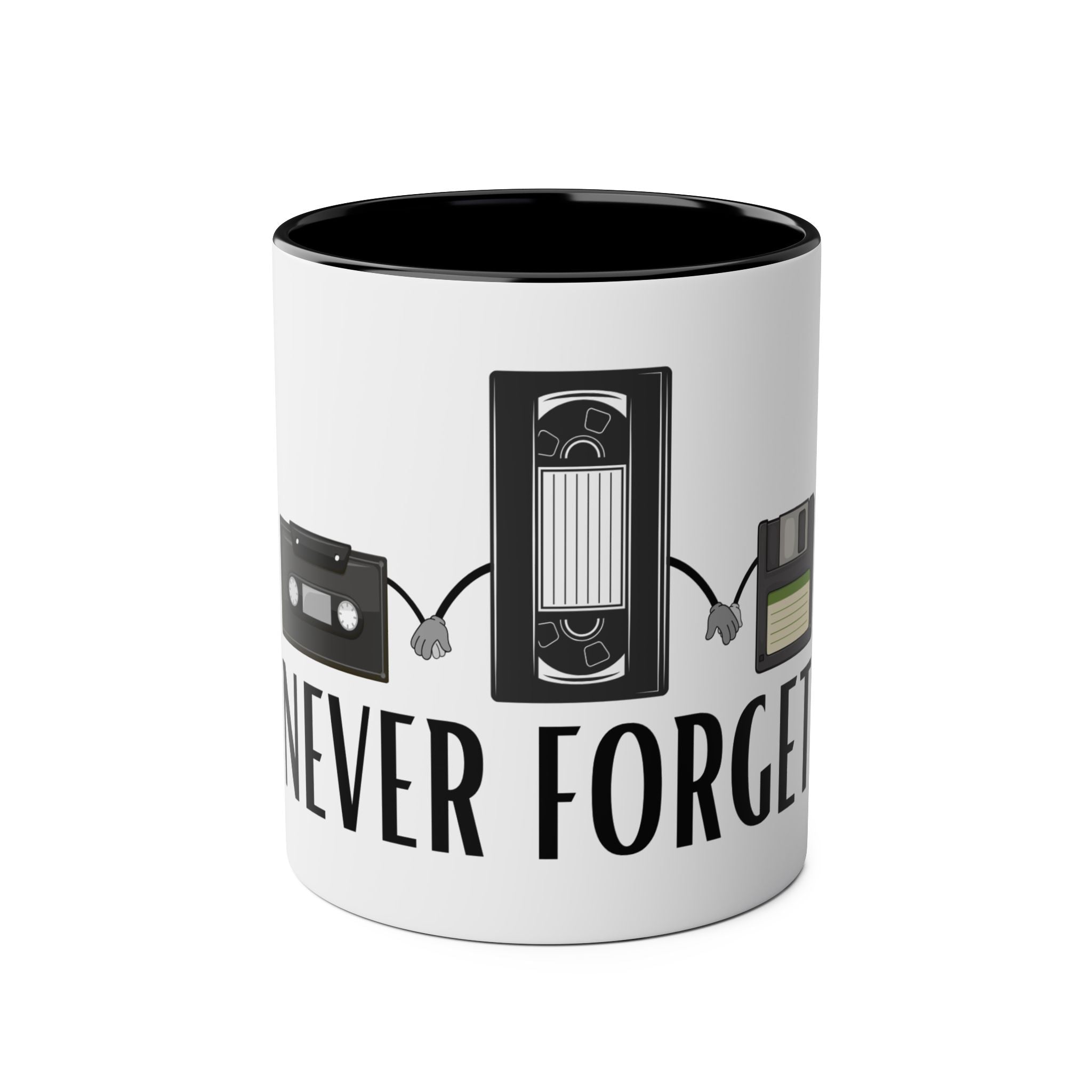 Never Forget, Mugs, 2 tone, Birthday Gift, Good Old Times, Conscience Garment, Coffee, Tea, Funny