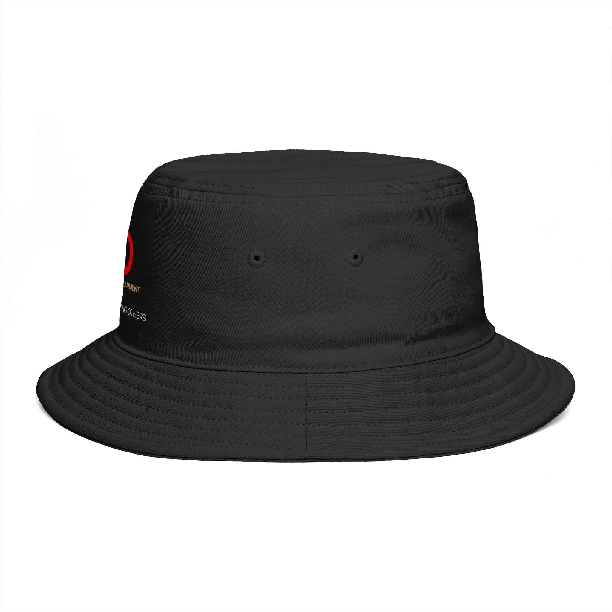 Conscience Garment Embroidered Bucket Hat — "We Rise By Lifting Others"