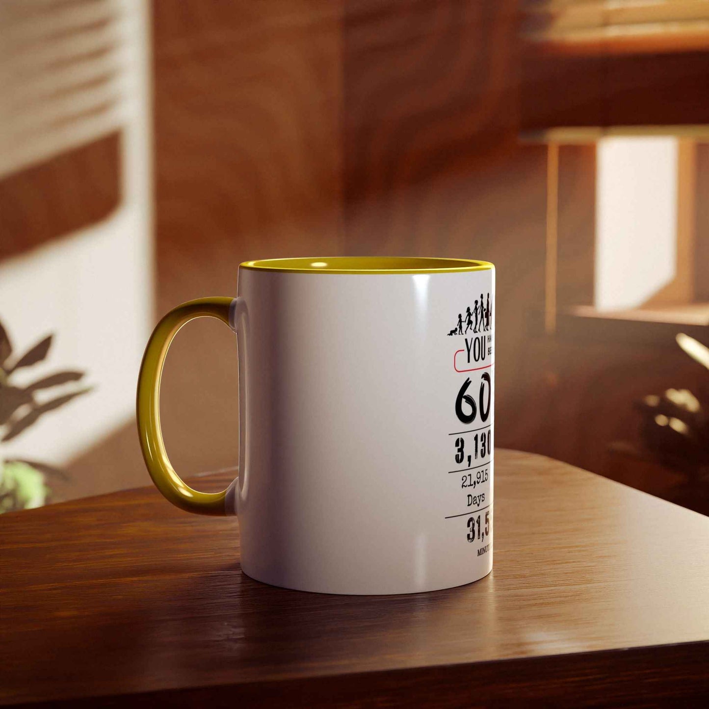 60th Birthday Two-Tone Coffee Mug, 11oz