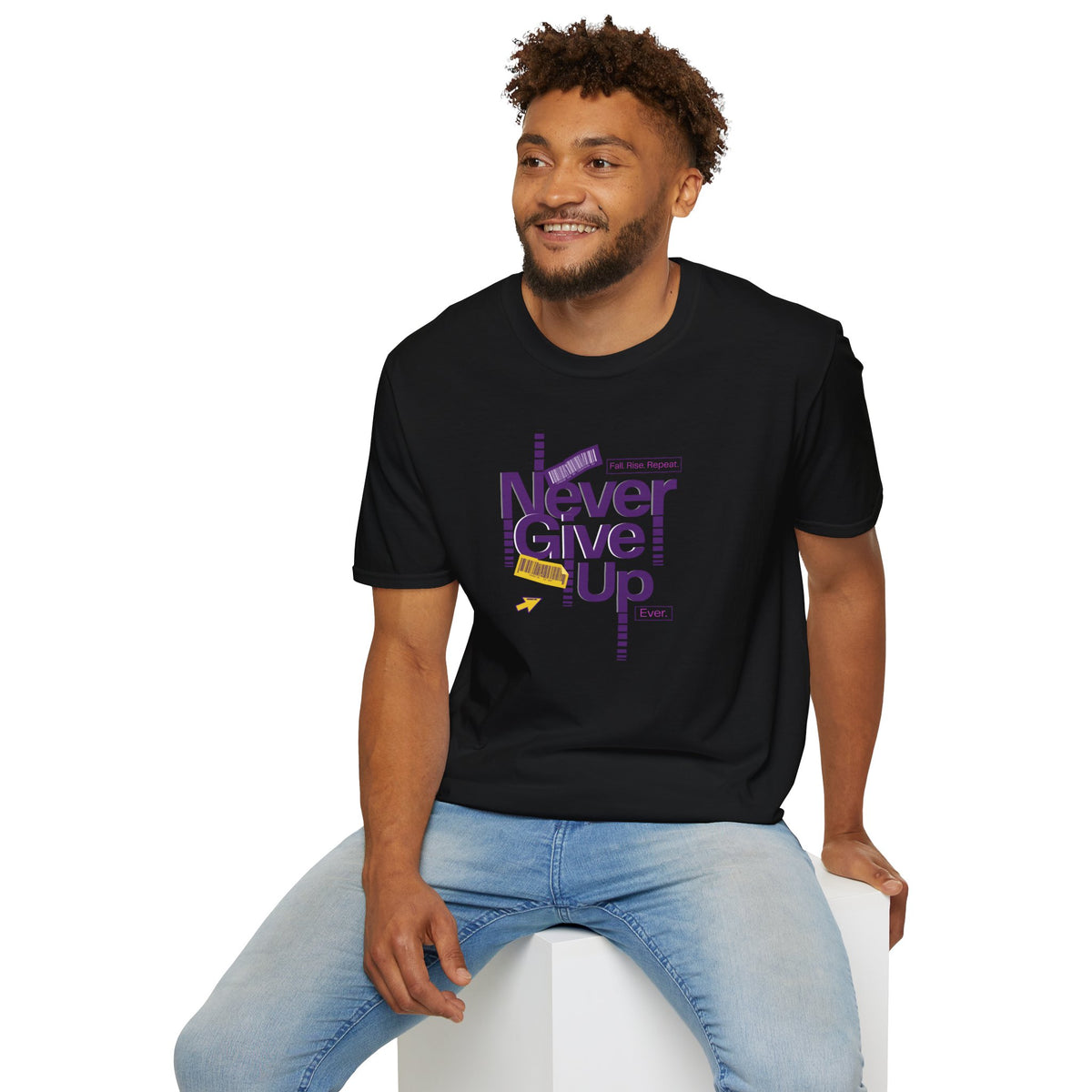 Never Give Up Inspirational T-Shirt — Motivational Graphic Tee