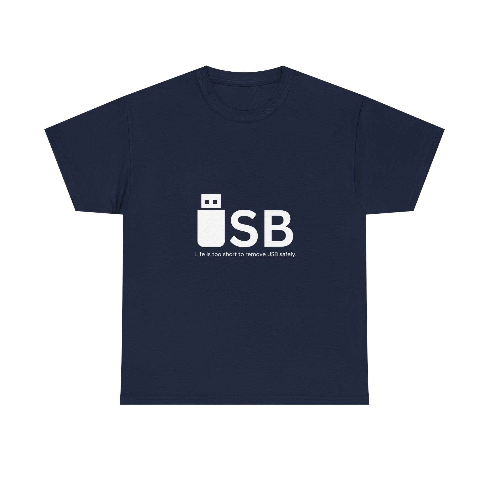 USB Life Short Unisex Tee, Funny Tech Gift, Programmer Shirt, Geek Humor Tee, Casual Everyday Wear, Unique Gift for Men and Women