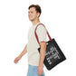 Mistakes Repeat Pattern Tote Bag — Black Typography Shopper