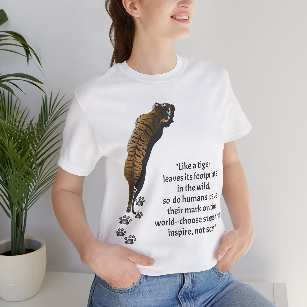 Tiger Footprint T-shirt - Conscience Garment