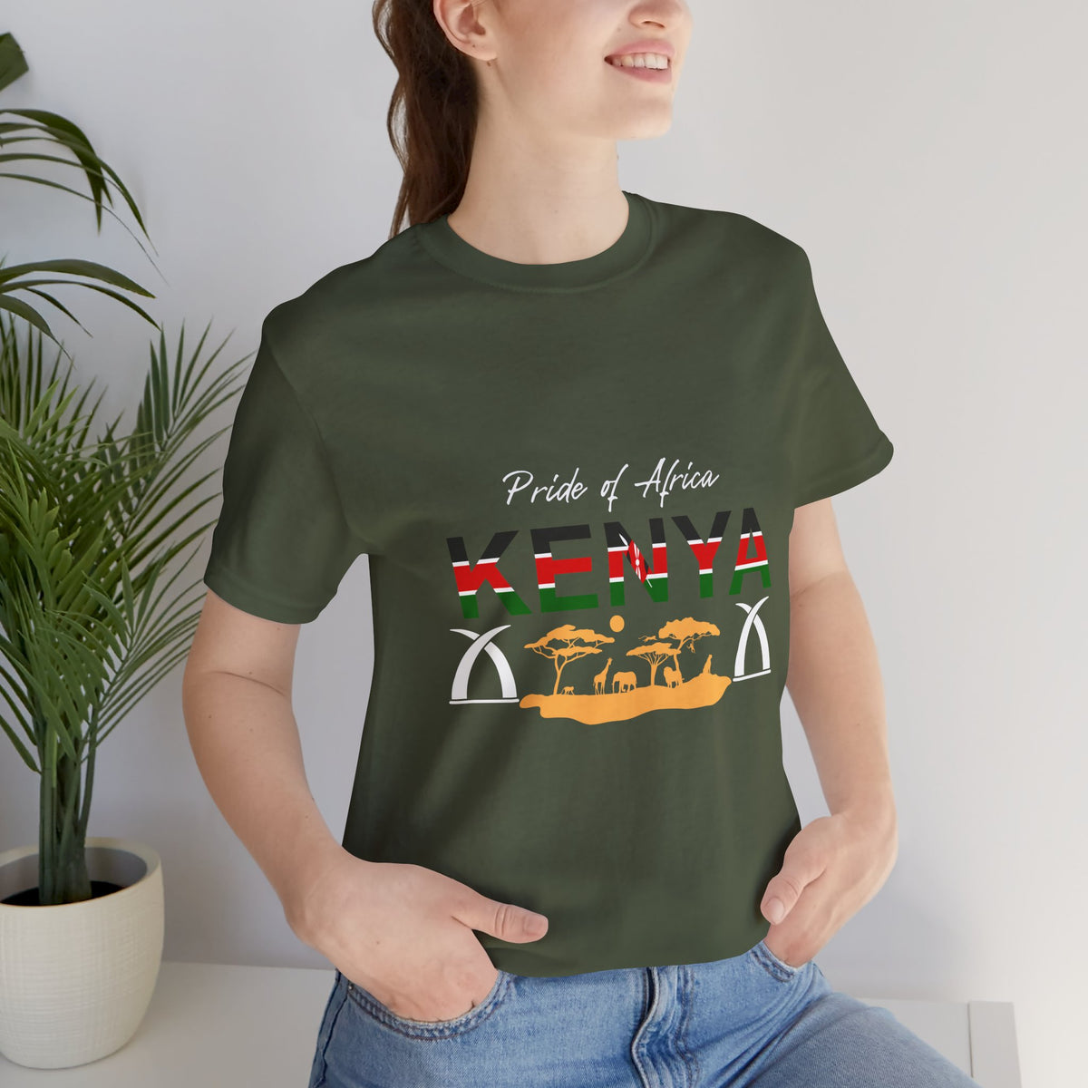 Pride of Africa Kenya T-Shirt | Unisex Short Sleeve Tee for Travelers and Culture Enthusiasts - Conscience Garment