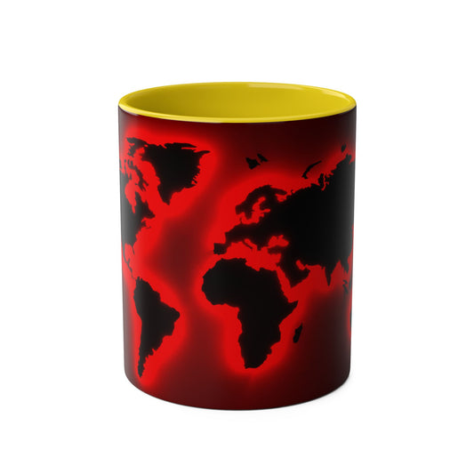 World Map Two-Tone Coffee Mug , 11oz - Conscience Garment
