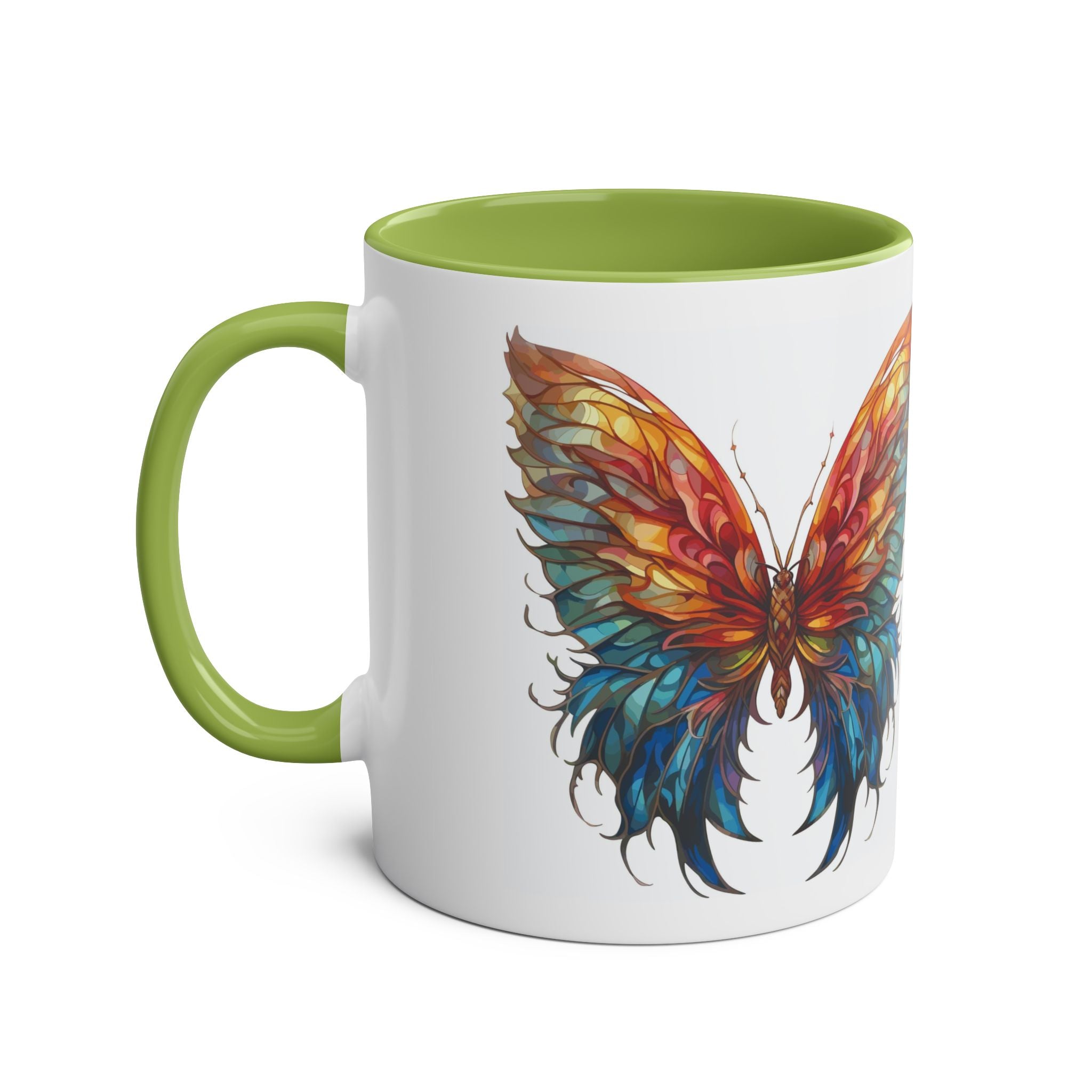 Butterfly Two-Tone Coffee Mug, Birthday Gift, 7 Colors