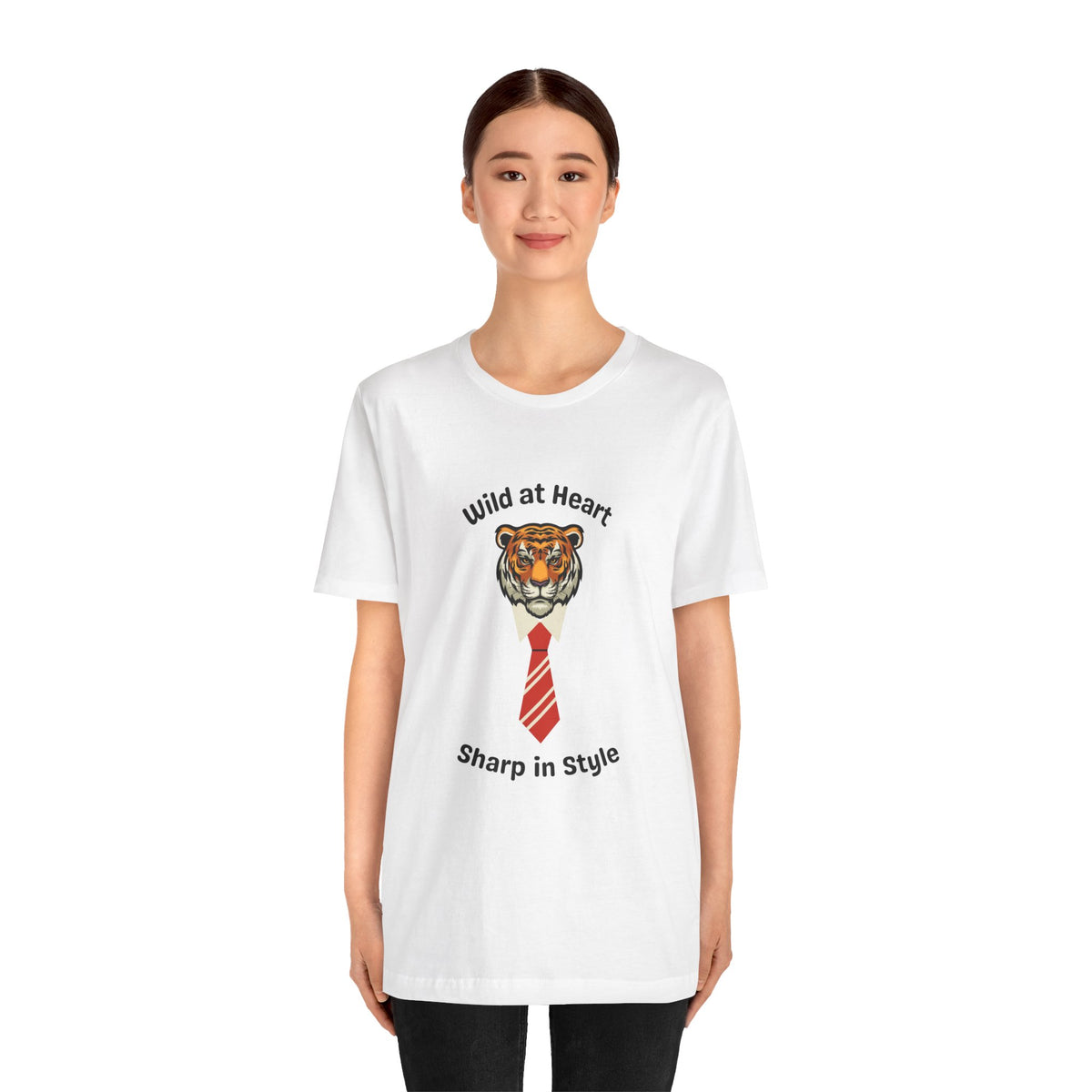 Wild at Heart Tiger Tee - Unisex Jersey Short Sleeve Shirt for Bold Style - Conscience Garment
