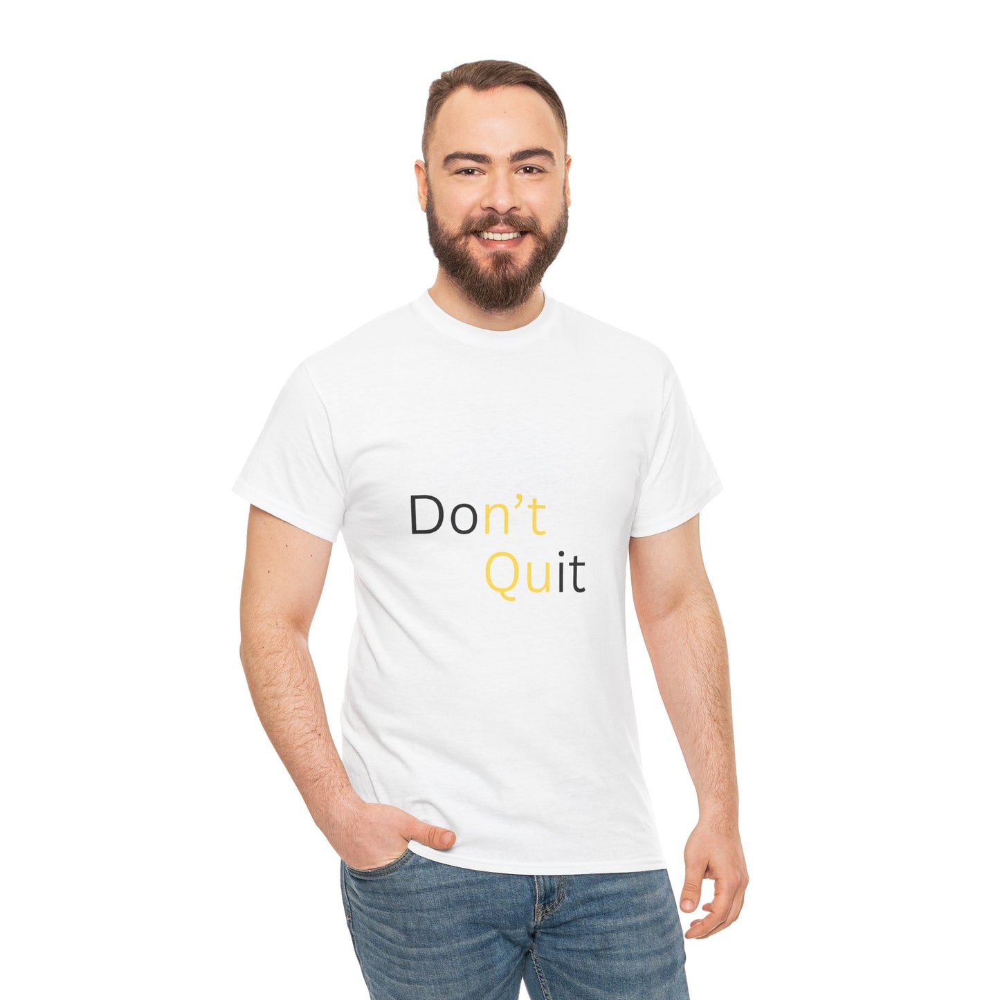 Motivational Unisex Tee, Don't Quit Inspirational Shirt, Fitness Gift, Encouragement Tee, Casual Wear, Unisex Cotton Top - Conscience Garment