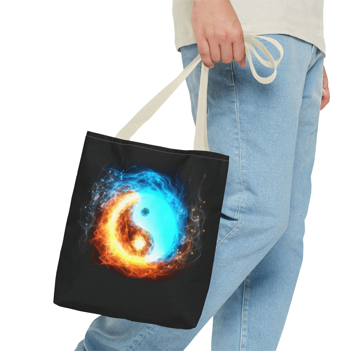 Fire and Ice Yin Yang Tote Bag