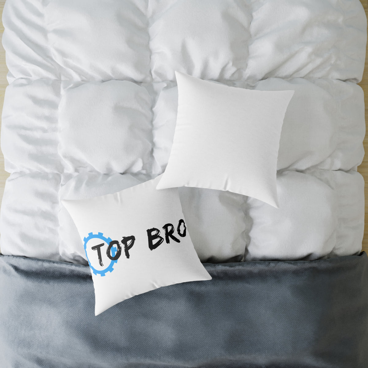 Top Bro Pillow - Square Poly Canvas Decorative Throw Cushion