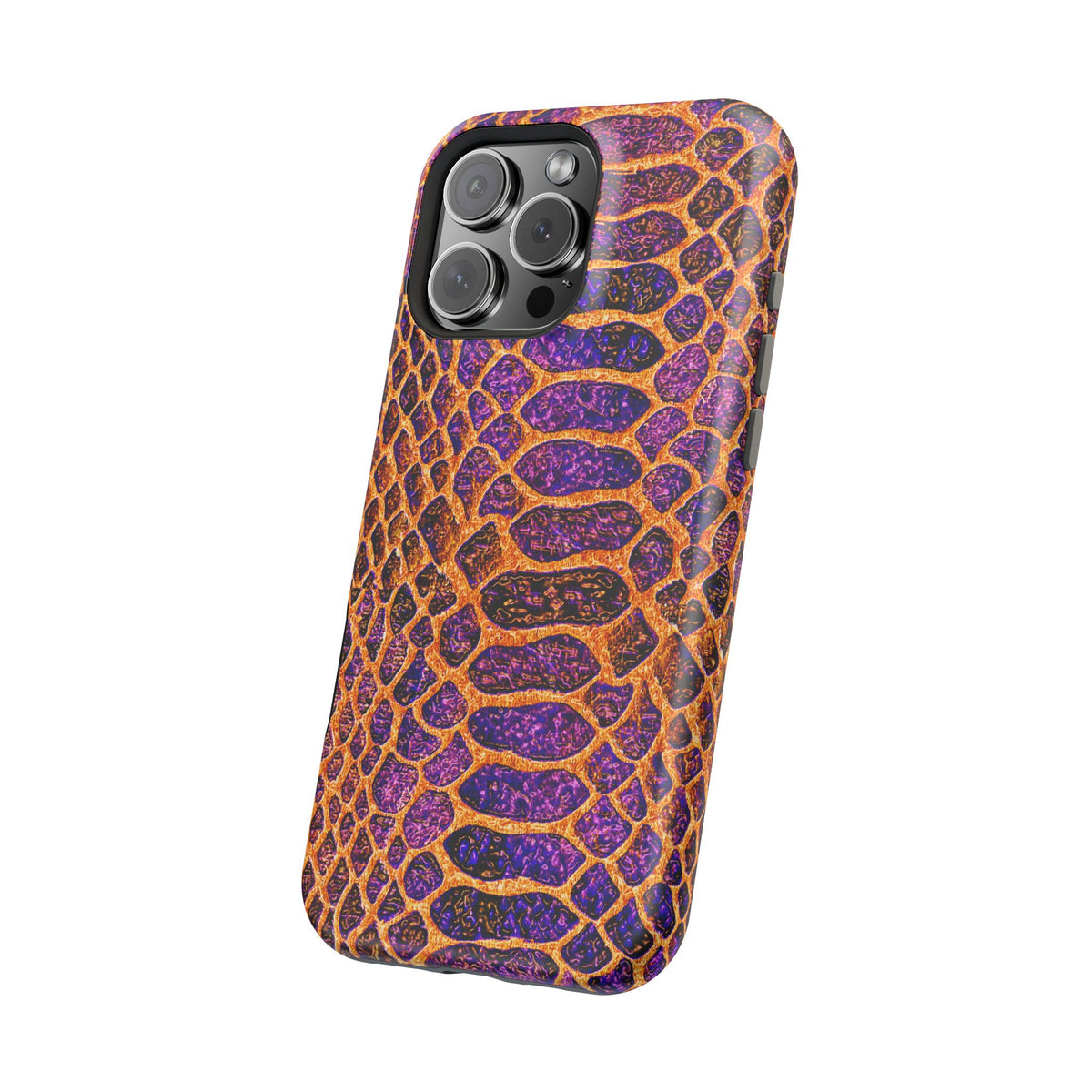 Purple-Gold Snake Skin Magnetic Impact Case