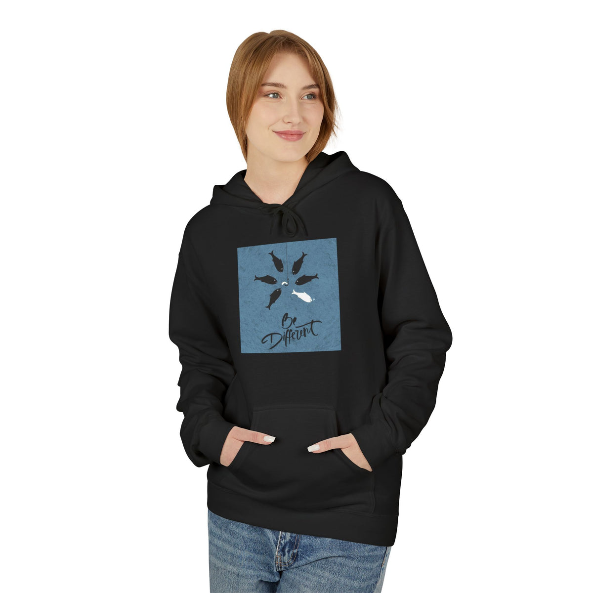 Be Different Motivational Hoodie — 'Thrive' Floral Graphic Pullover