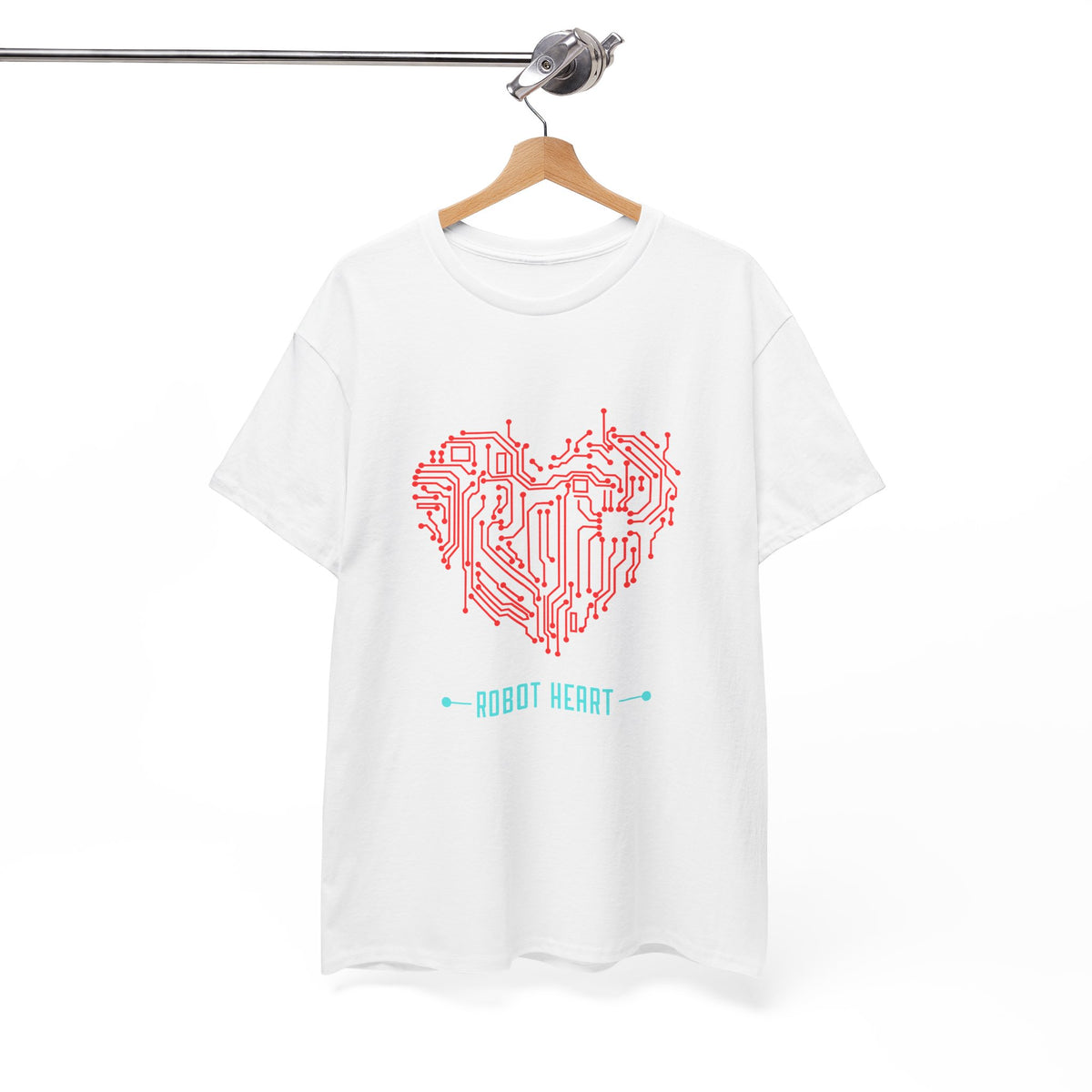 Tech Heart T-Shirt — 'Robot Heart' Circuit Board Graphic - Conscience Garment