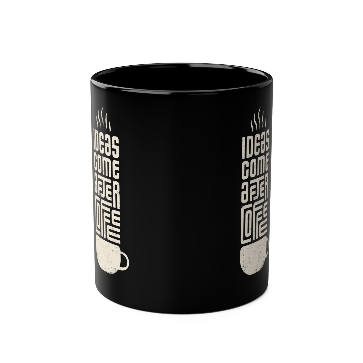 Inspirational Coffee Mug - IDEAS COME AFTER COFFEE, 11oz Two-Tone Mug - Conscience Garment
