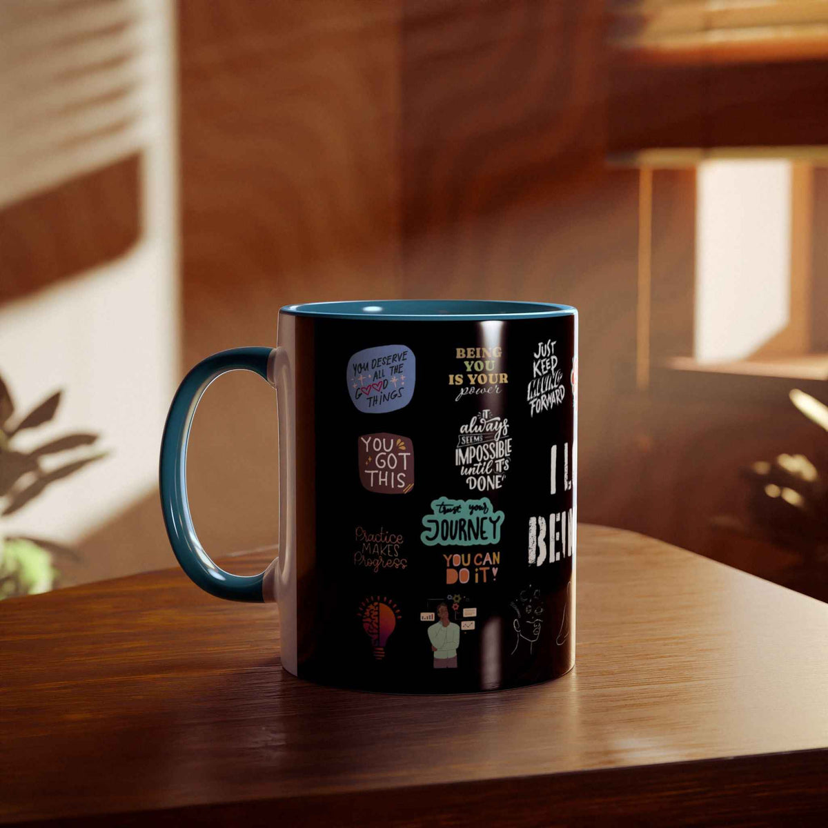 Love Yourself Two-Tone Coffee Mug, 11oz
