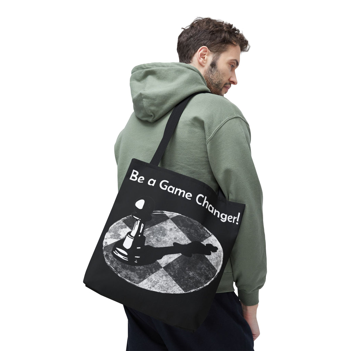 Be a Game Changer Inspirational Chess Tote Bag