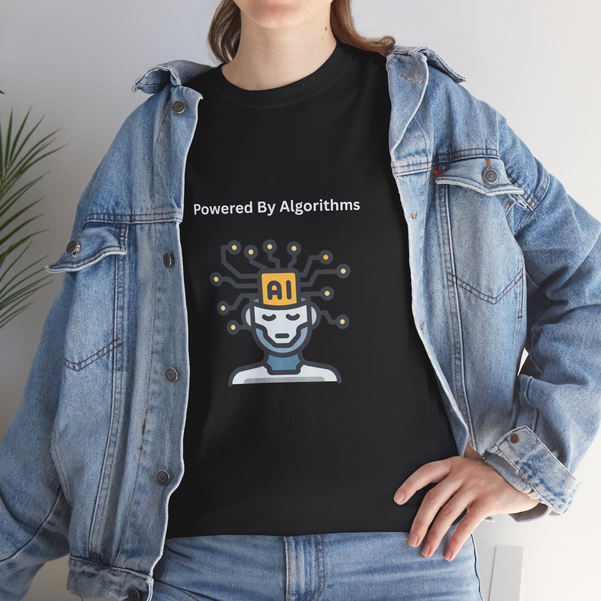 AI Powered Graphic Tee, Casual Wear, Gift for Tech Lovers, Unisex Cotton Shirt, Geeky T-Shirt, Birthday Present - Conscience Garment