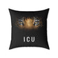 Tiger Eyes 'ICU' Square Pillow – Bold Wildlife Accent Cushion
