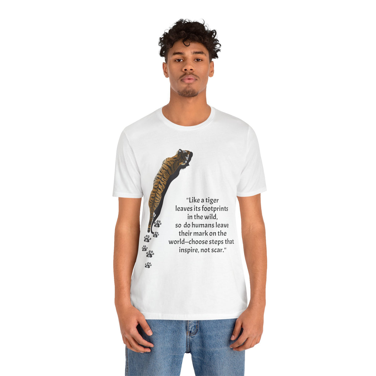 Tiger Footprint T-shirt - Conscience Garment