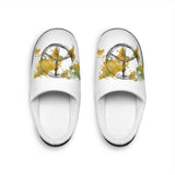 World Peace Watercolor Women's Indoor Slippers — Cozy Slip-On House Shoes