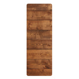 Wood Plank Rubber Yoga Mat — Non‑Slip Rustic Floor Print