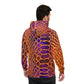 Vibrant Orange & Purple Snake-Skin Athletic Hoodie