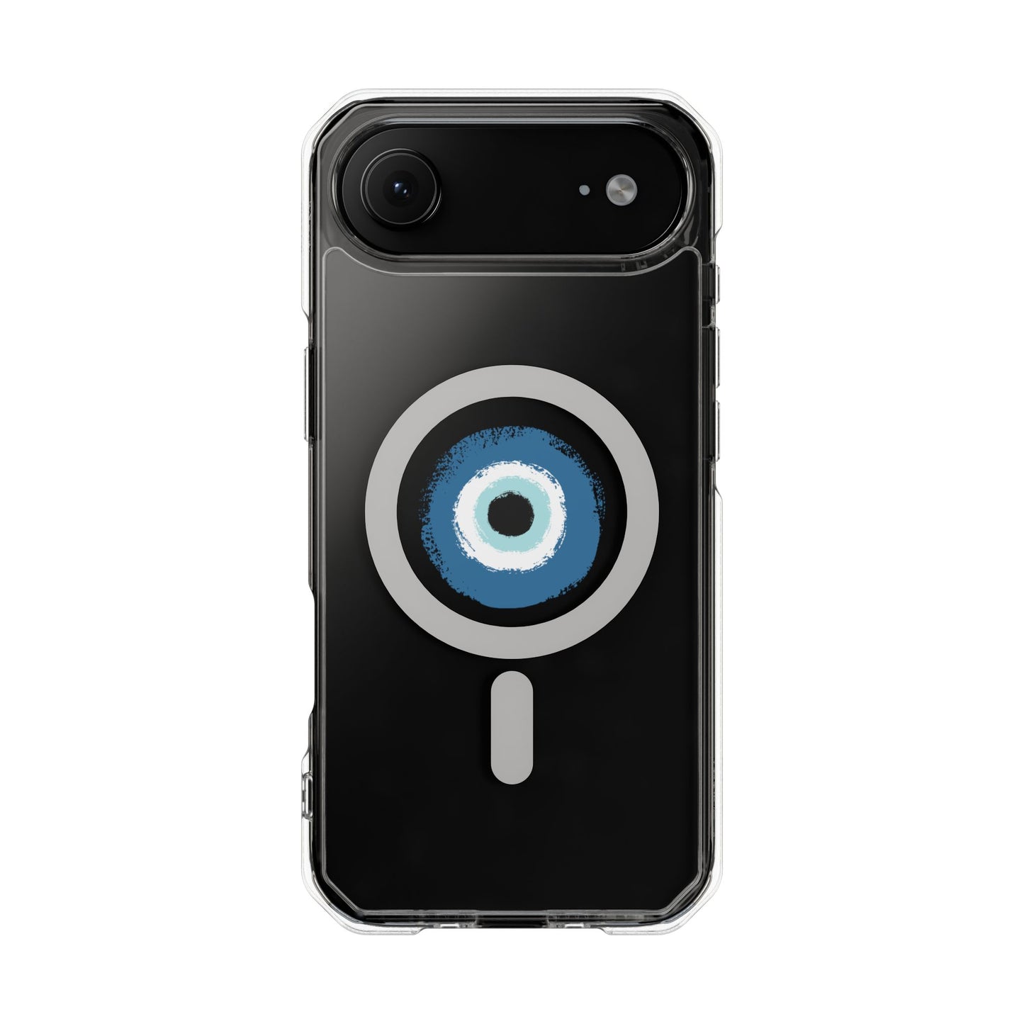 Clear Magnetic Phone Case with Evil Eye Design — Protective MagSafe-Compatible iPhone Cover