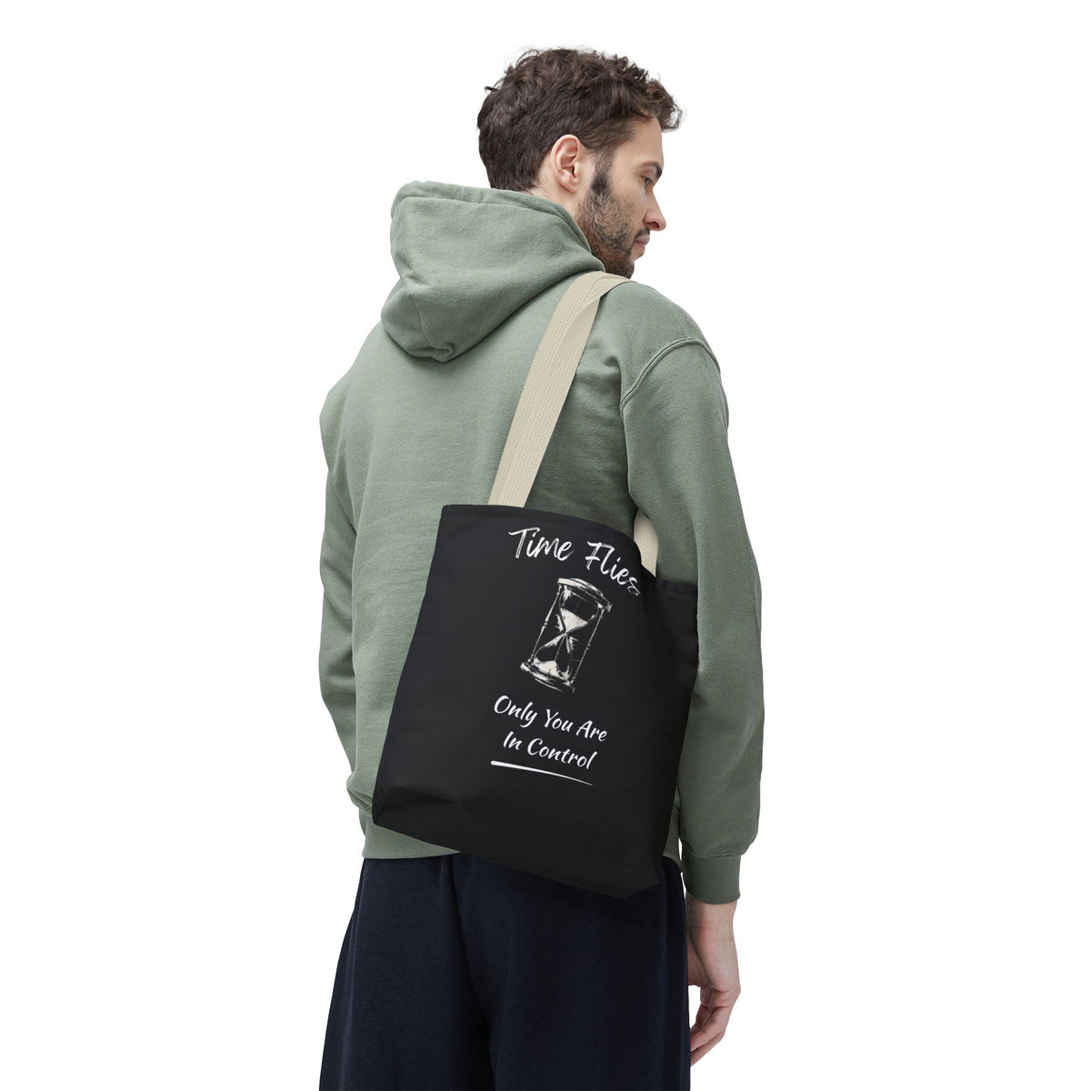 Time Flies Motivational Tote Bag