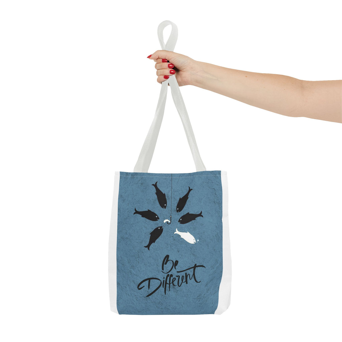 Be Different Whale Tote Bag — Inspirational Ocean Animal Canvas Tote